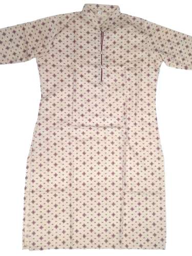 Peach Full Print Kurti